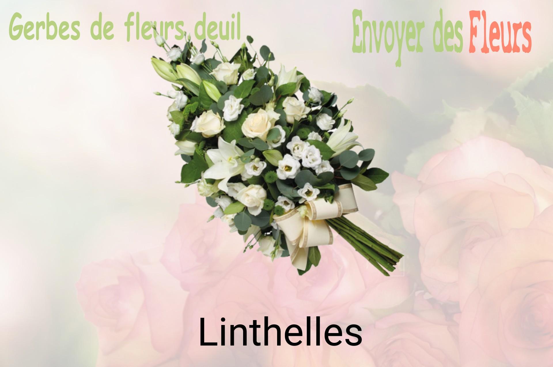 Gerbe de fleurs de deuil livrée à Linthelles